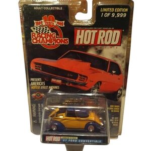 Racing Champions Hot Rod Magazine '37 Ford Convertible Diecast Car 1 of 9,999!